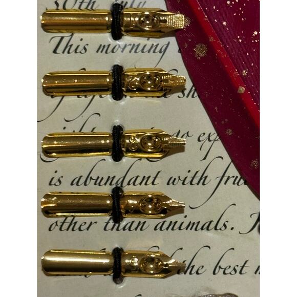 Gift Box Set Retro Quill Calligraphy Pen Wax Seal - Picture 2 of 3